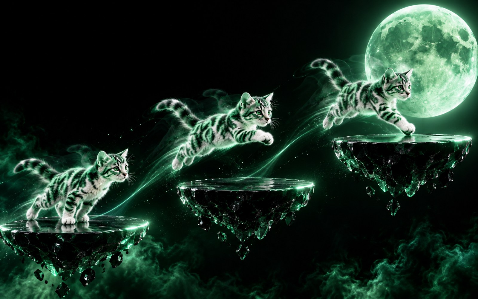 TIGRINO makes three leaps toward an emerald moon